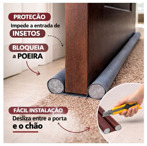 Kit 10 Veda Porta Atacado Anti Inseto Poeira Vento
