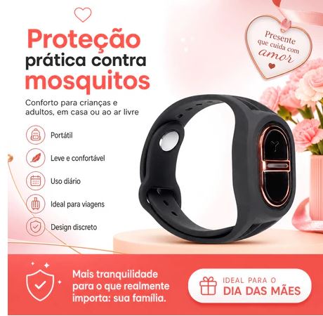 Pulseira Repelente Ultrassônica Portátil