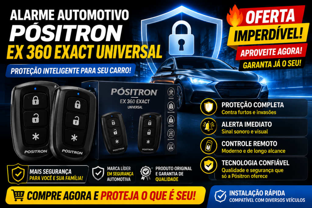 Alarme Automotivo Pósitron EX 360 Exact Universal