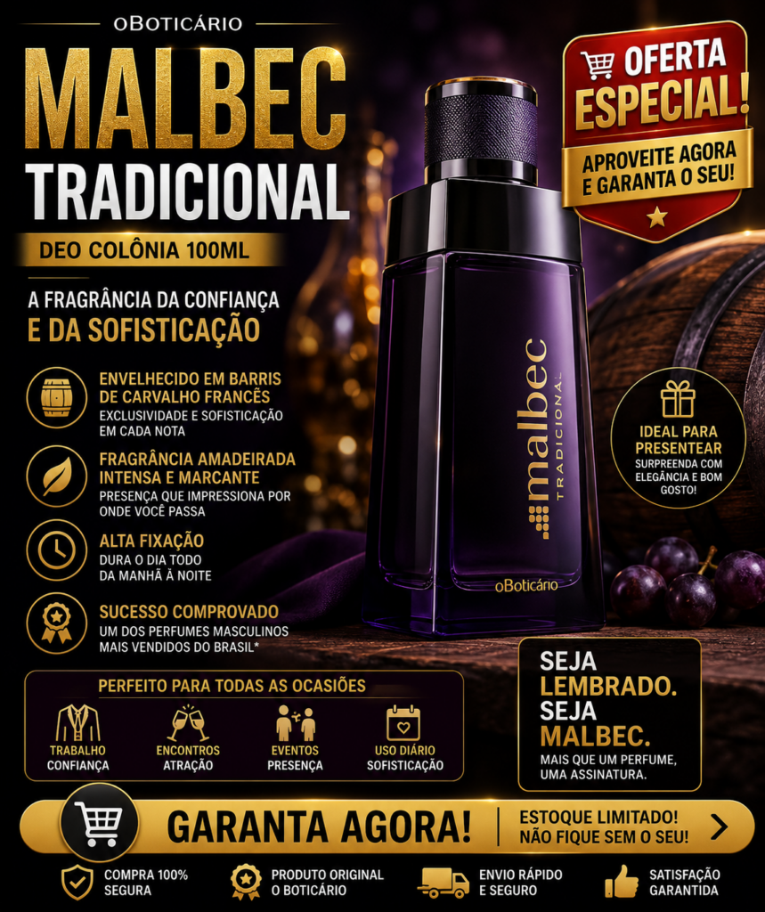 Malbec Tradicional Deo Colônia 100ml O Boticário