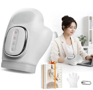 Massageador de mãos com aquecimento e compressão, massageador portátil para mãos