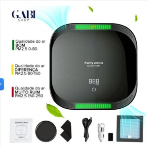 20 Produtos Escondidos Alta Conversão 8 Elimine Odores e Melhore a Qualidade do Ar no Seu Carro! Purificador Portátil com Ozono e Sensor PM2.5 (20m²)