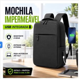 20 Produtos Escondidos Alta Conversão 20 Mochila 24L Impermeável USB Antifurto Notebook Faculdade Viagem Trabalho Executiva